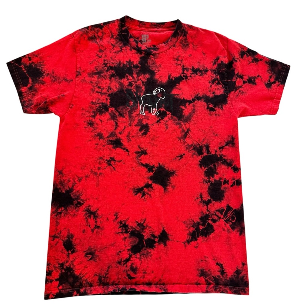 Brooklyn Project Slipknot Goat Graphic T-shirt Mens M Red Tie Dye Music Rock Tee